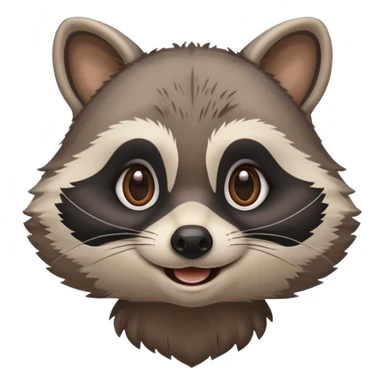 smiling raccoon sticker