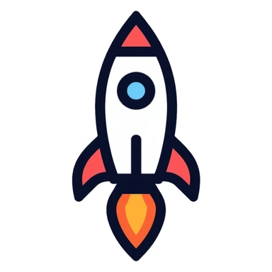 rocket ship sticker