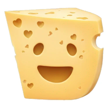 love emoji as cheese  sticker