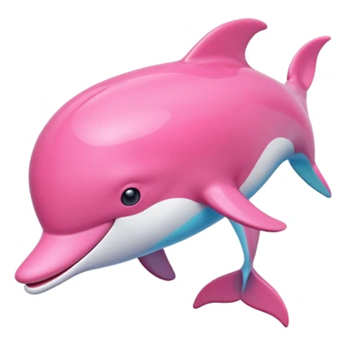 A pink dolphin sticker