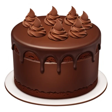 Chocolate fudge cake with chocolate base and chocolate frosting with chocolate pieces  sticker