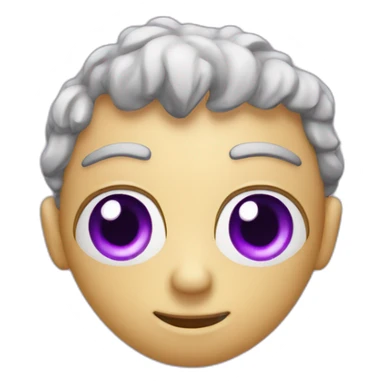 purple heart with eyes sticker