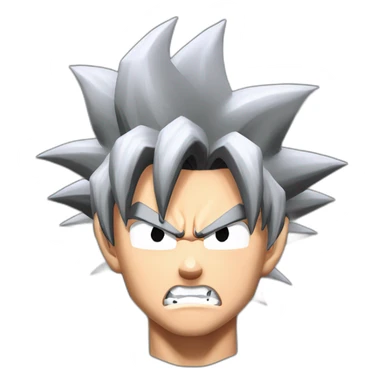 Angry goku black background get dark sticker