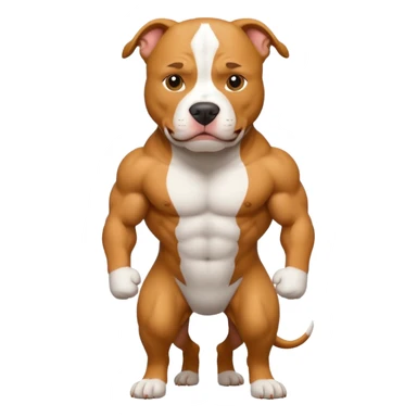 A pitbull that's white with golden brown patches  sticker