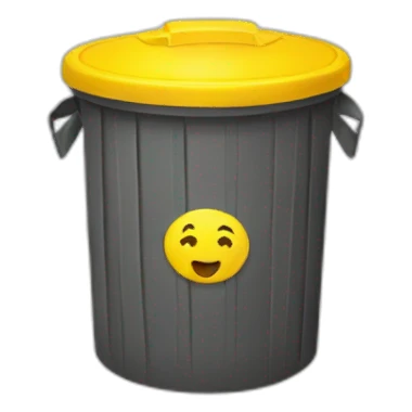 yellow trash can sticker