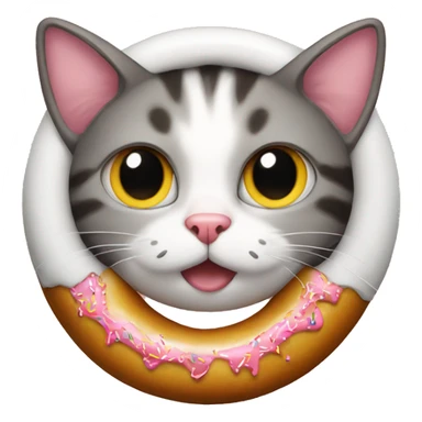 cat earing donut  sticker