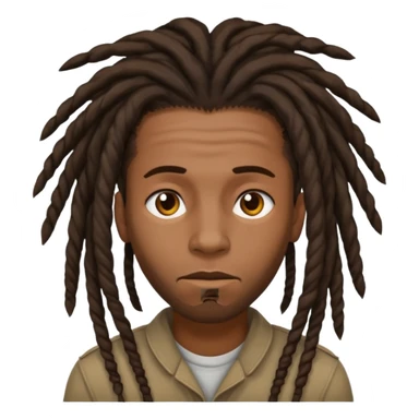 A black guy with dreads trying to keep a straight face  sticker