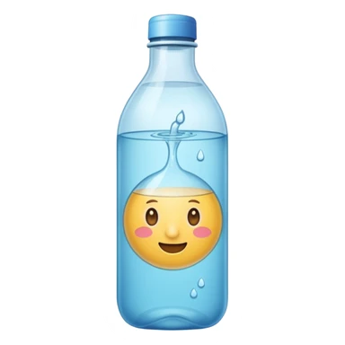 botella de agua sin ningun emoji en el medio  sticker