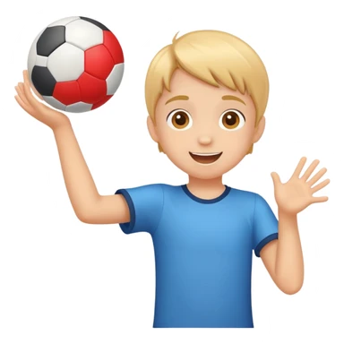 child throwing a ball, cheerful and energetic, motion lines to show action sticker