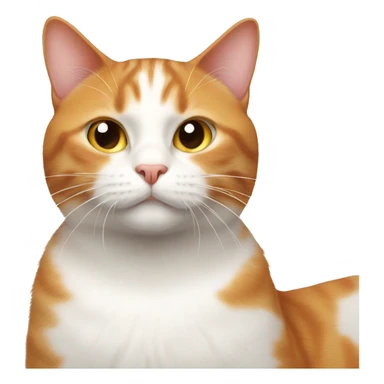 a big and a small , ginger and white cat sticker