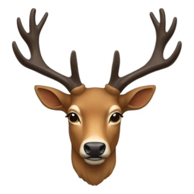 Cerf avec croix sticker