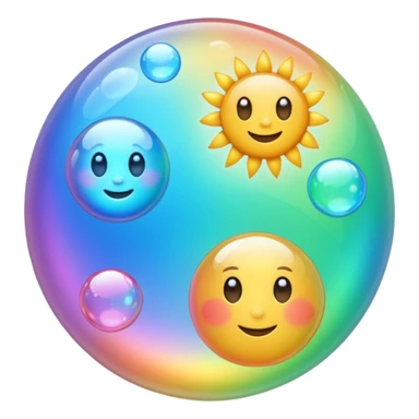 Bubbly sunshine sticker
