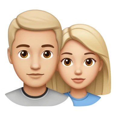 A man and woman merging them height  sticker