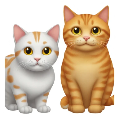 One Fat Ginger Cat and One Small Tabby Cat sticker