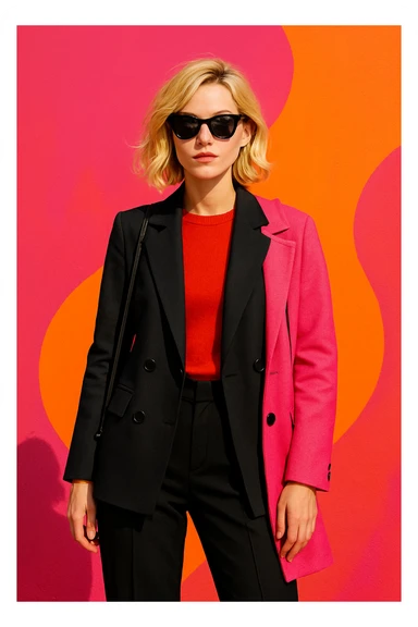 a lady with blond hair, distinct style 1 sticker