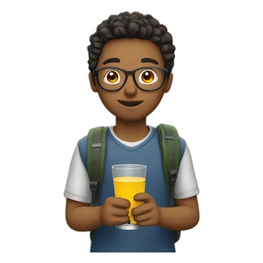 Student taking shots sticker