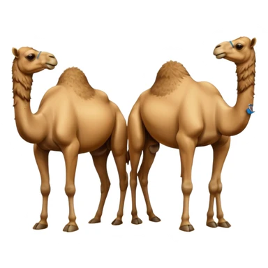 High resolution camels without fur sticker