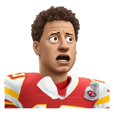 Patrick Mahomes crying to a referee  sticker