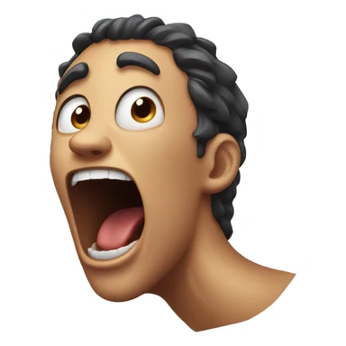 screaming, bitten sticker