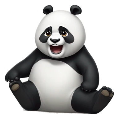 panda thumping air sticker