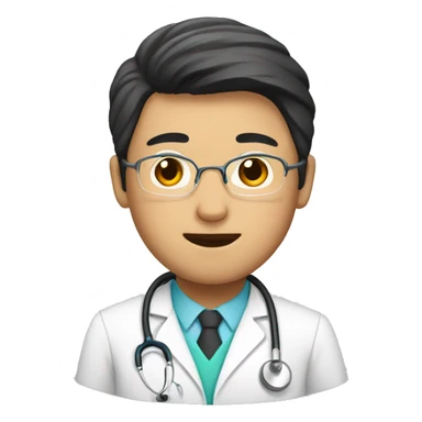 Asian male doctor sticker