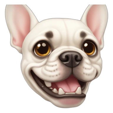 french bulldog big teeth sticker
