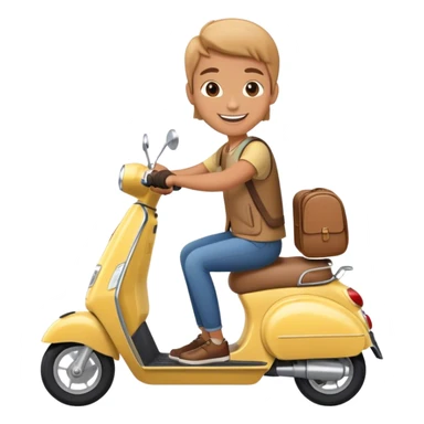 riding a scooter sticker