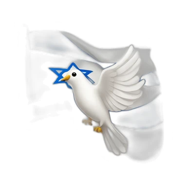 Israel flag and dove of peace sticker