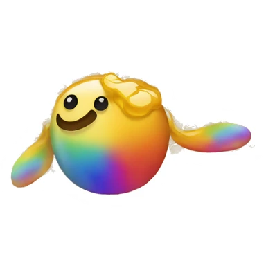🍯, the honey emoji but all coloured rainbow sticker