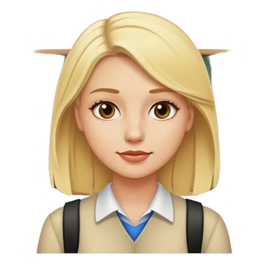 Femme blonde à l’école  sticker