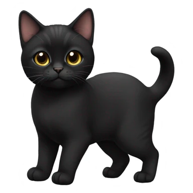 Black munchkin cat sticker