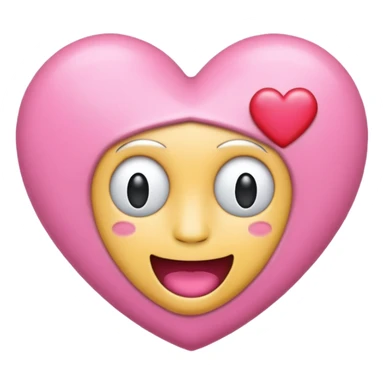 dumble emoji with heart pink colour sticker