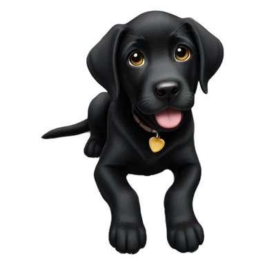 baby black lab dog sticker