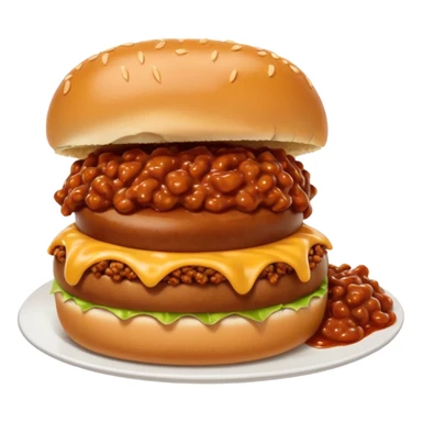 person eating sloppy joe sticker