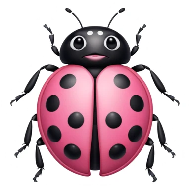 pink cute ladybug sticker