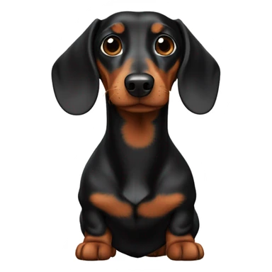 Black and brown dachshund named Buddy sticker