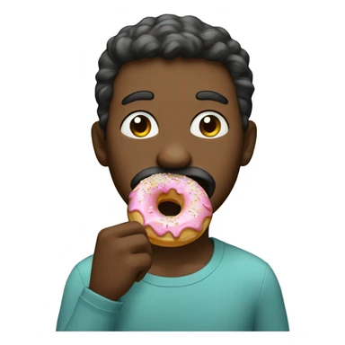 Tader eating a donut sticker