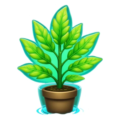 Glowing plant/tree: Representing a vibrant and healthy ecosystem.  sticker