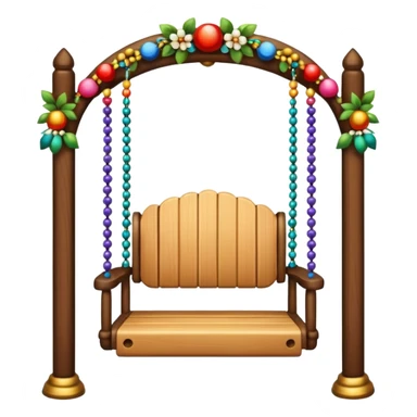 Swing with beads and bells sticker