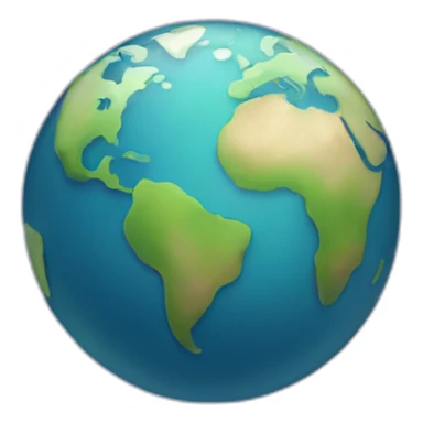 earth with a very cute smile sticker
