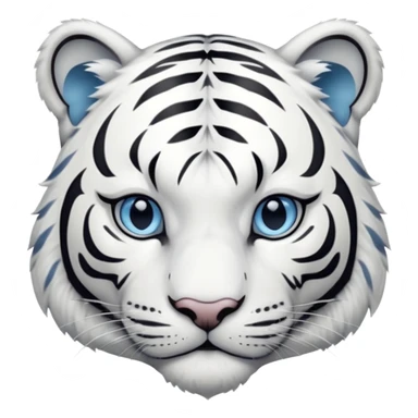 White tiger blue eyes sticker