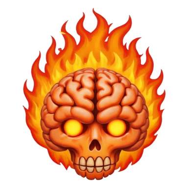 brain on fire sticker