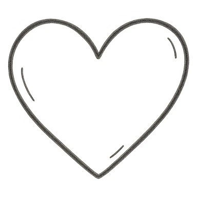 hand drawn outlined heart icon sticker