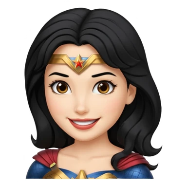 black haired wonder woman sticker