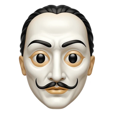 Money Heist, Dali mask (white), realistic sticker