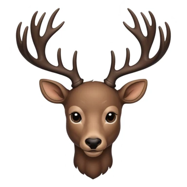 black noel deer sticker