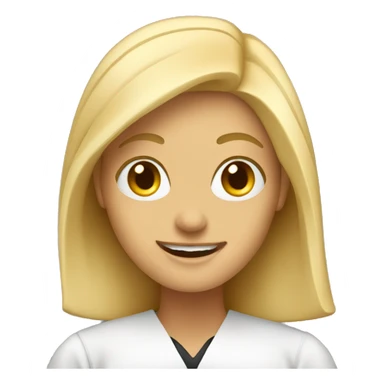 graduate student, blonde, happy sticker