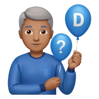 55 years T1D blue balloon sticker