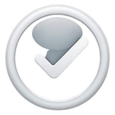 Make a grey circle with a white tick sticker