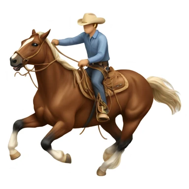 Horse roping sticker